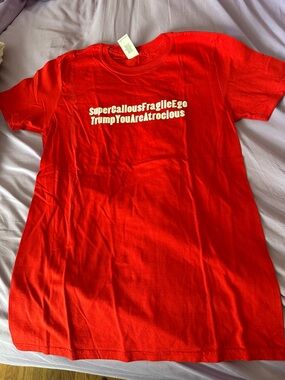Gildan Red Short Sleeve Tee with White Text